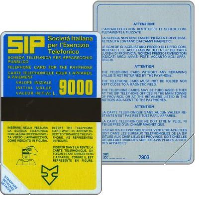Phonecards - History of Italian cards 1: the yellow-blue SIDA