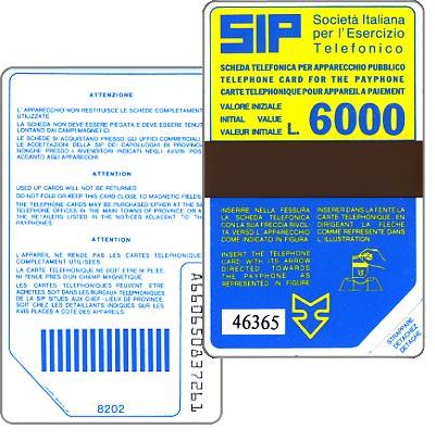 Phonecards - History of Italian cards 1: the yellow-blue SIDA