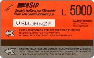 Phonecards - History of Italian cards 2: the white and the red cards