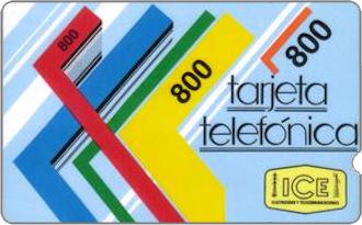 Phonecards - Costa Rica 1989