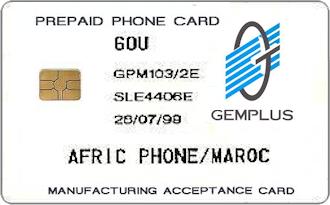 Phonecards - Gemplus test cards: Africa