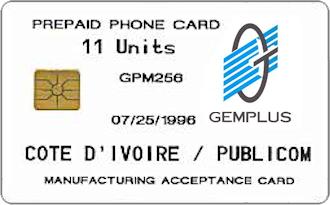 Phonecards - Gemplus test cards: Africa