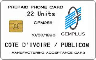 Phonecards - Gemplus test cards: Africa