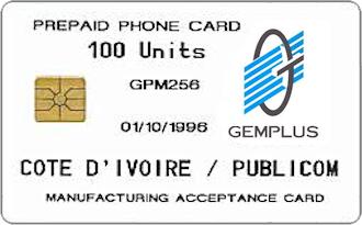 Phonecards - Gemplus test cards: Africa