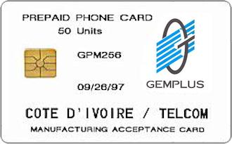 Phonecards - Gemplus test cards: Africa