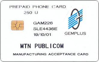 Phonecards - Gemplus test cards: Africa