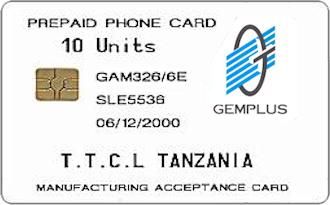 Phonecards - Gemplus test cards: Africa