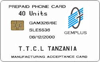 Phonecards - Gemplus test cards: Africa
