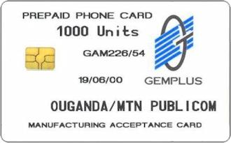 Phonecards - Gemplus test cards: Africa