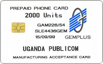 Phonecards - Gemplus test cards: Africa
