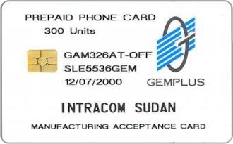 Phonecards - Gemplus test cards: Africa