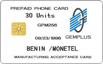 Phonecards - Gemplus test cards: Africa