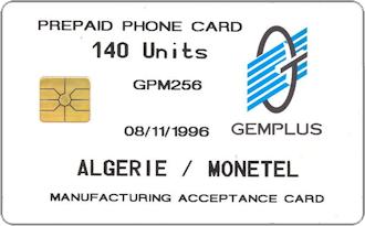 Phonecards - Gemplus test cards: Africa