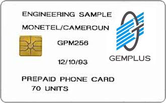 Phonecards - Gemplus test cards: Africa