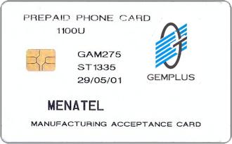 Phonecards - Gemplus test cards: Africa