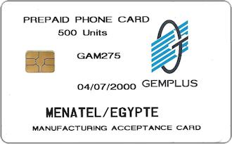 Phonecards - Gemplus test cards: Africa