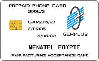 Phonecards - Gemplus test cards: Africa