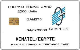 Phonecards - Gemplus test cards: Africa