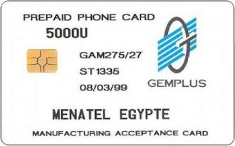 Phonecards - Gemplus test cards: Africa