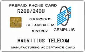 Phonecards - Gemplus test cards: Africa