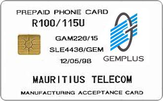 Phonecards - Gemplus test cards: Africa