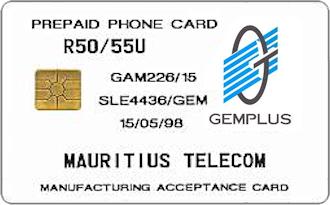 Phonecards - Gemplus test cards: Africa