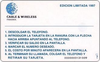 Phonecards - Panama 1997