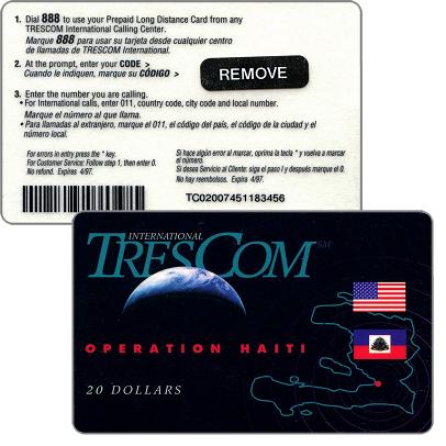 Phonecards - Haiti 1996