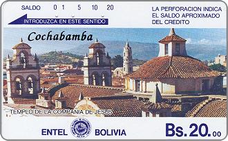 Phonecards - Bolivia 1990